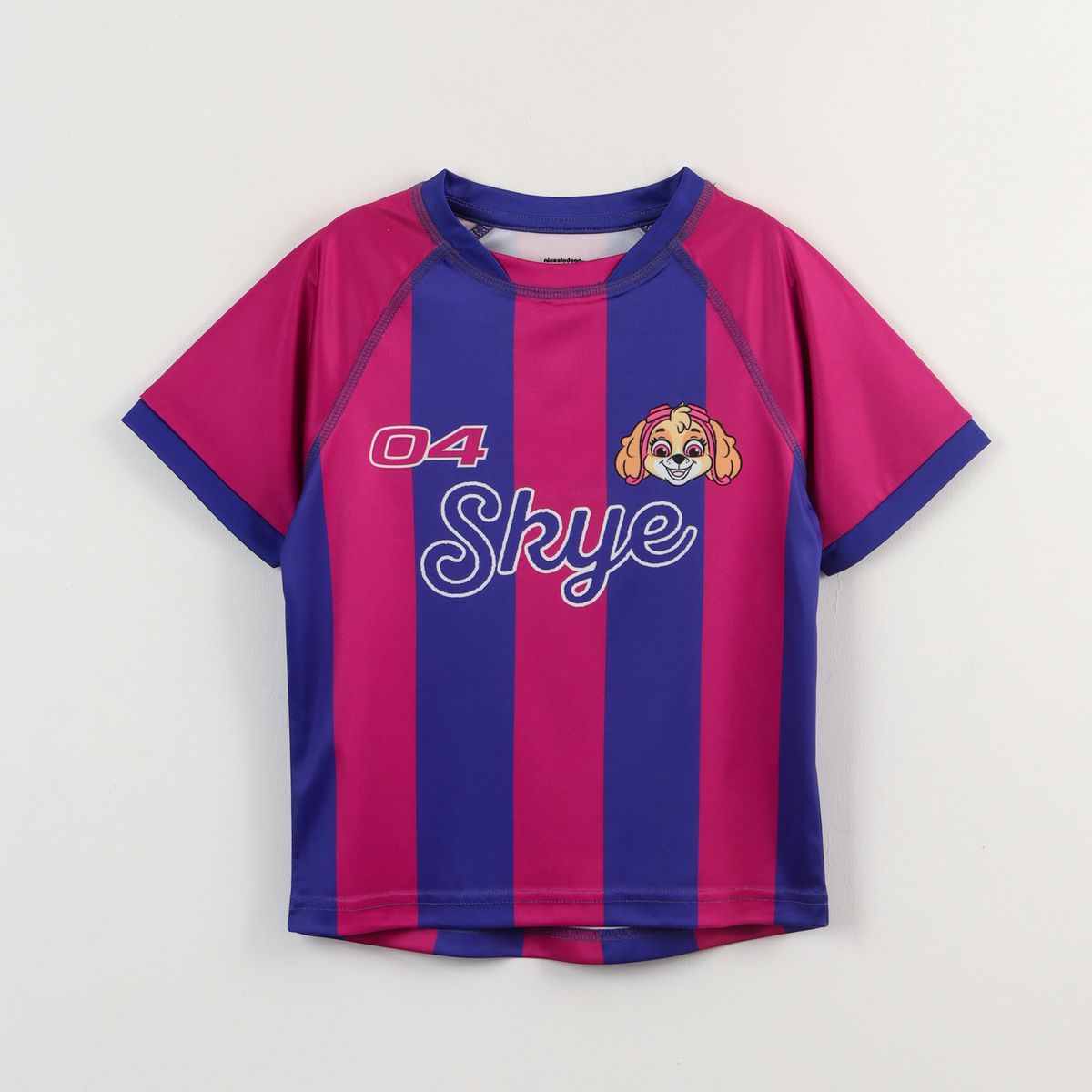 PAW PATROL - Polera Manga Corta Niña Fucsia Fútbol Paw Patrol