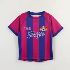 PAW PATROL - Polera Manga Corta Niña Fucsia Fútbol