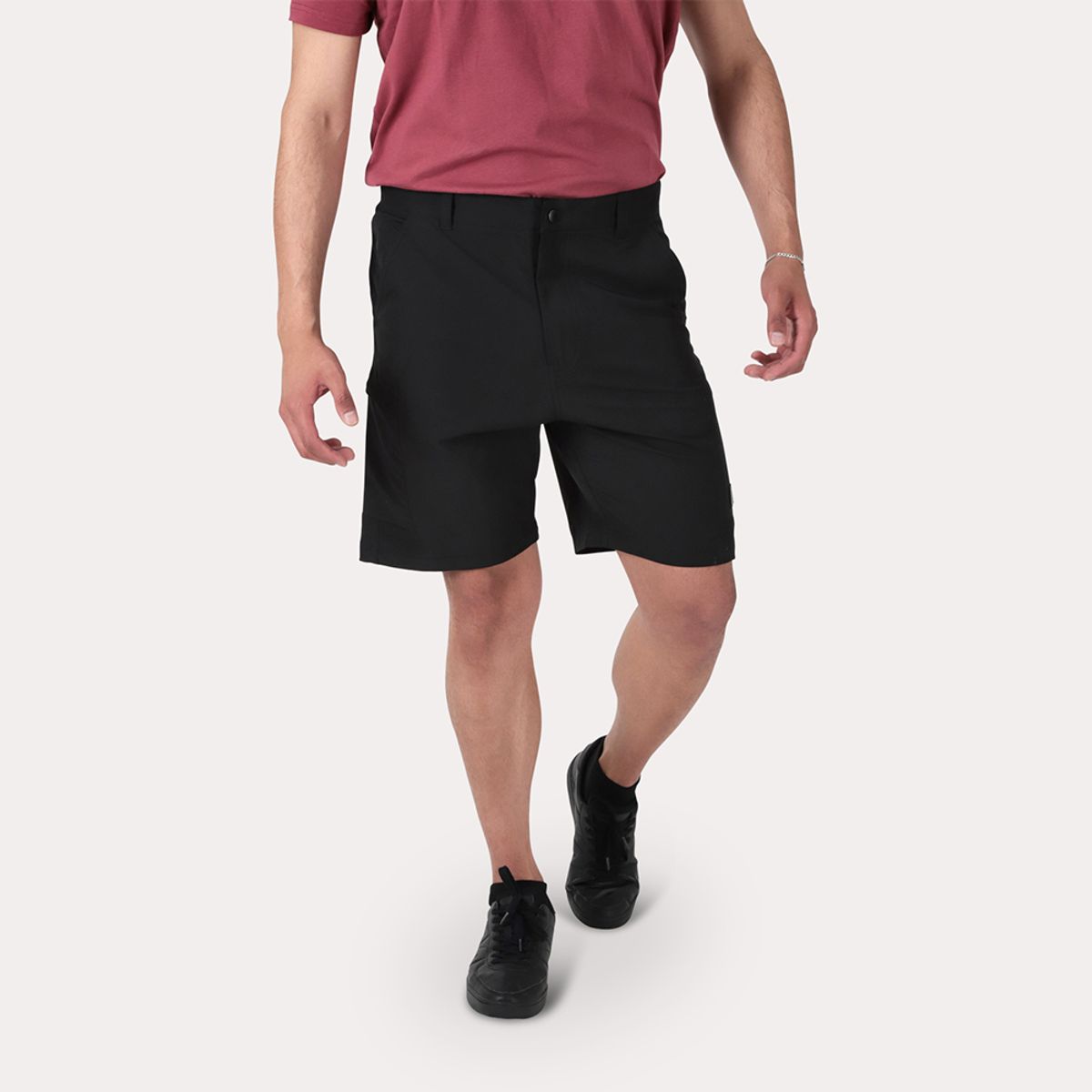 GANGSTER - Bermuda Elasticado Ferry Negro Gangster