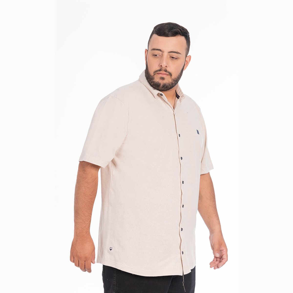 GANGSTER - Plus Camisa Camisa Textura Berri Beige Gangster