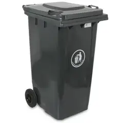 GENERICO - BASURERO 240 LITROS NEGRO BLACK
