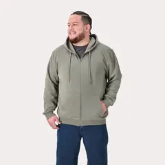 GANGSTER - Plus Poleron Fullziper Fleece Damen Verde Militar