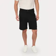 GANGSTER - Bermuda Jogger Liso Loose Negro