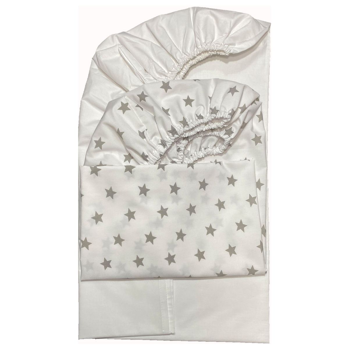 HASELNUSS - Pack sabanas bajeras P. Play  estrellas grises