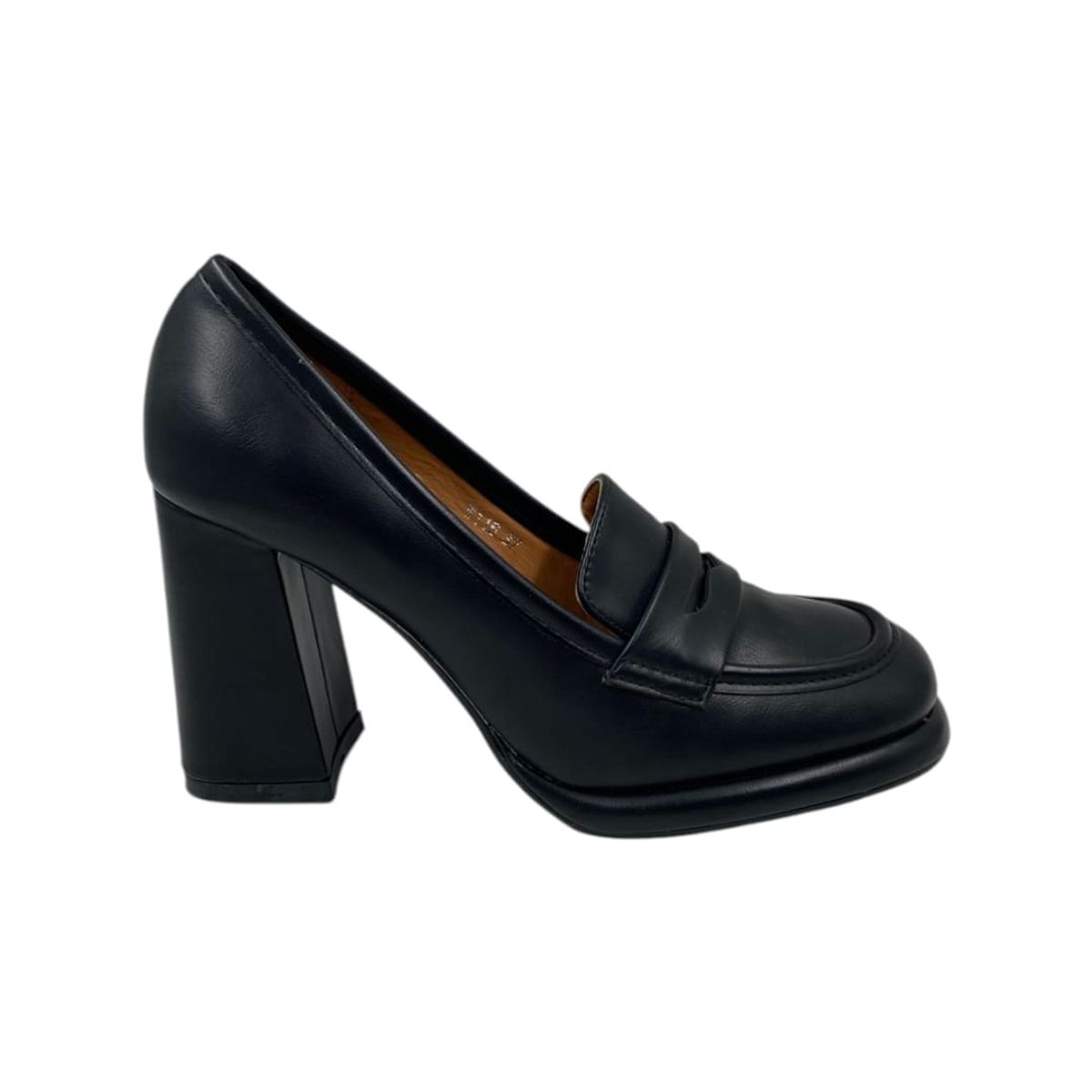 HERIEL - Mocasín Negro Taco Mujer