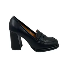 HERIEL - Mocasín Negro Taco Mujer
