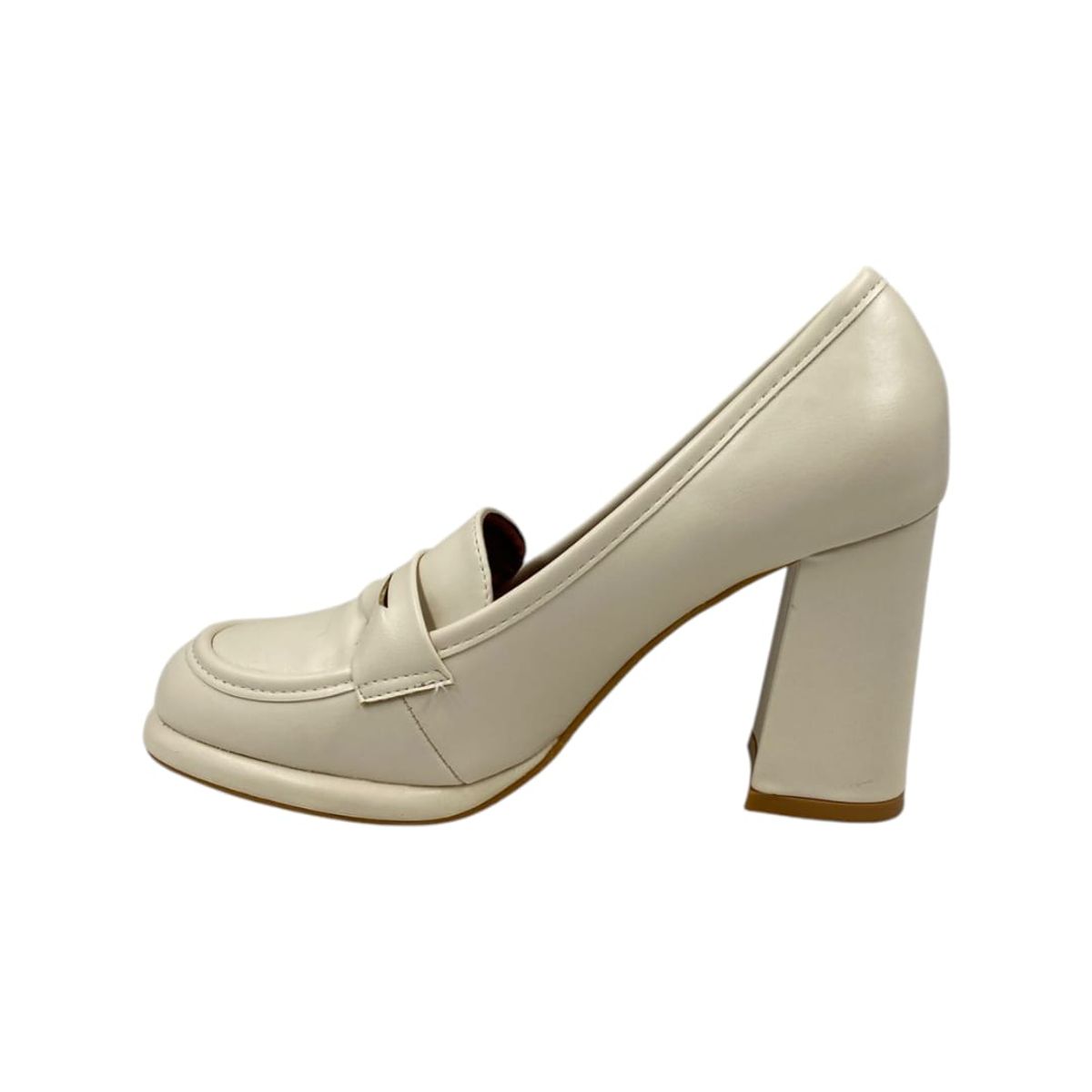 HERIEL - Mocasín Beige Taco Mujer