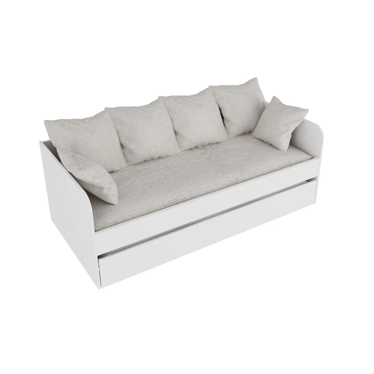 TECNOMOBILI - SOFÁ-CAMA BLANCO SIN COLCHONES CM8032