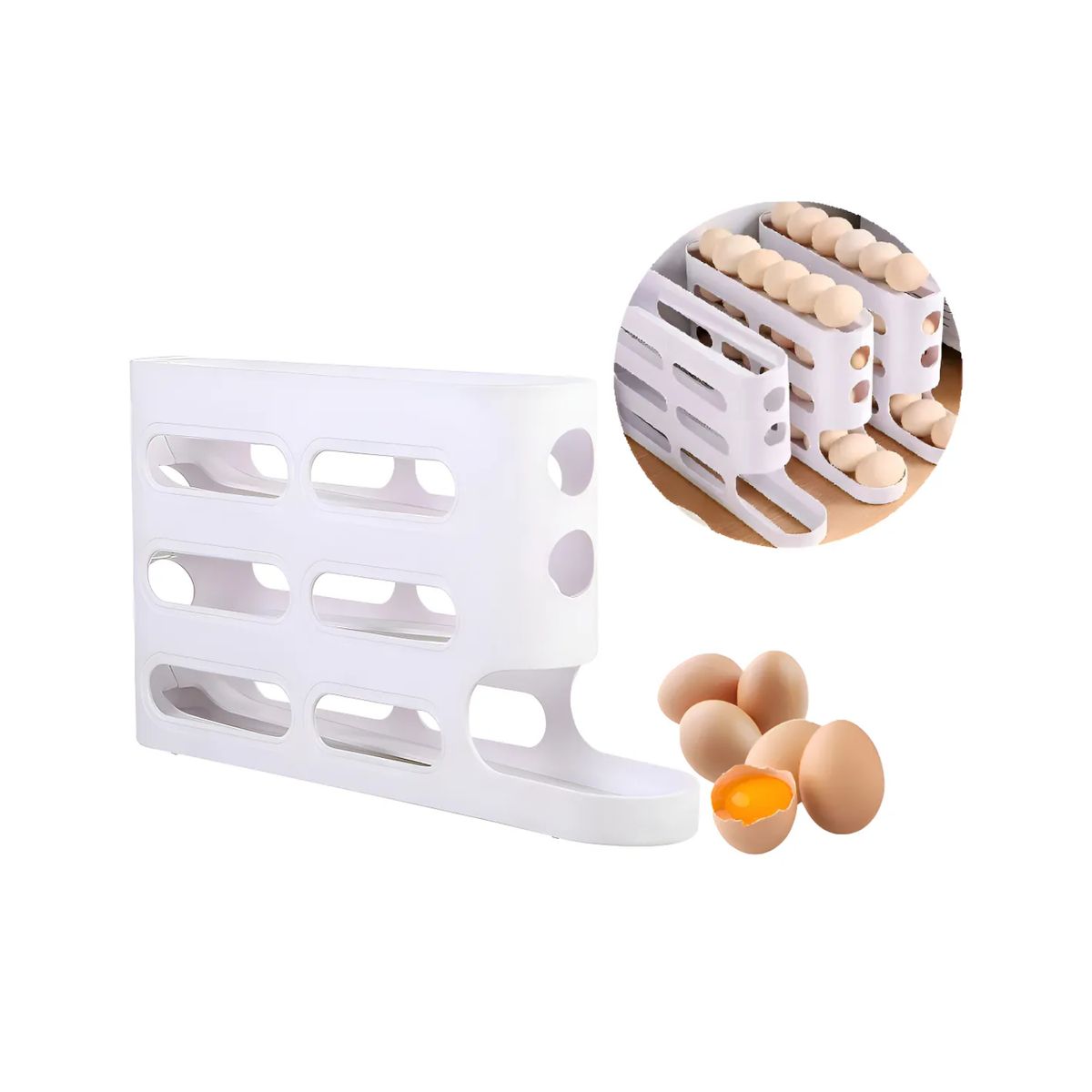GENERICO - Organizador De Huevos Dispensador De Huevos Porta Huevos 26pcs