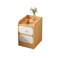 CASA BELLA - Pack 2 Veladores de madera 2 cajones