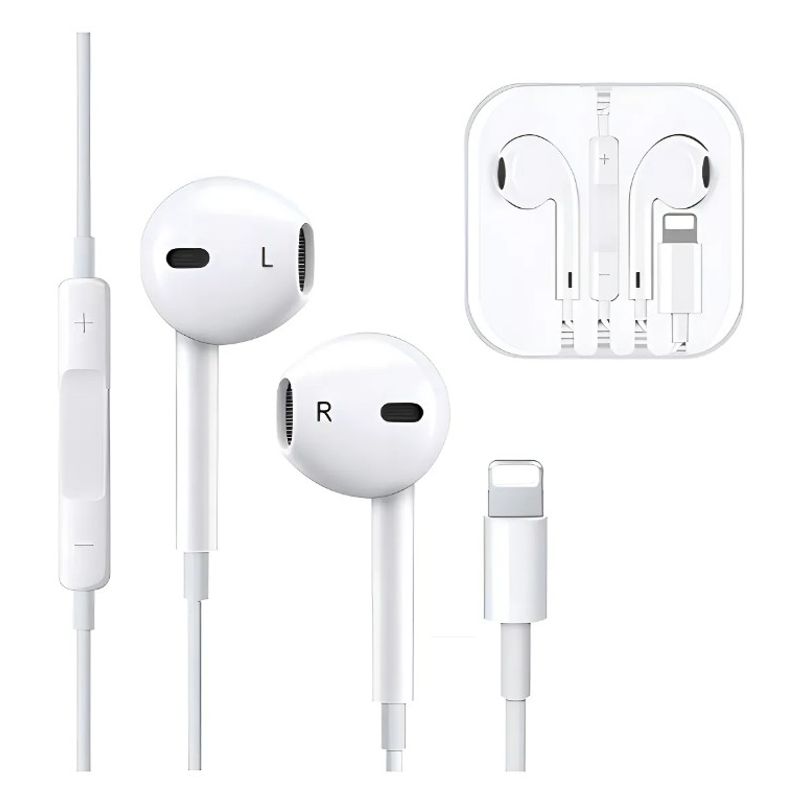 GENERICO - Auriculares Para iPhone 7 8 X 11 Lightning Premium 95db