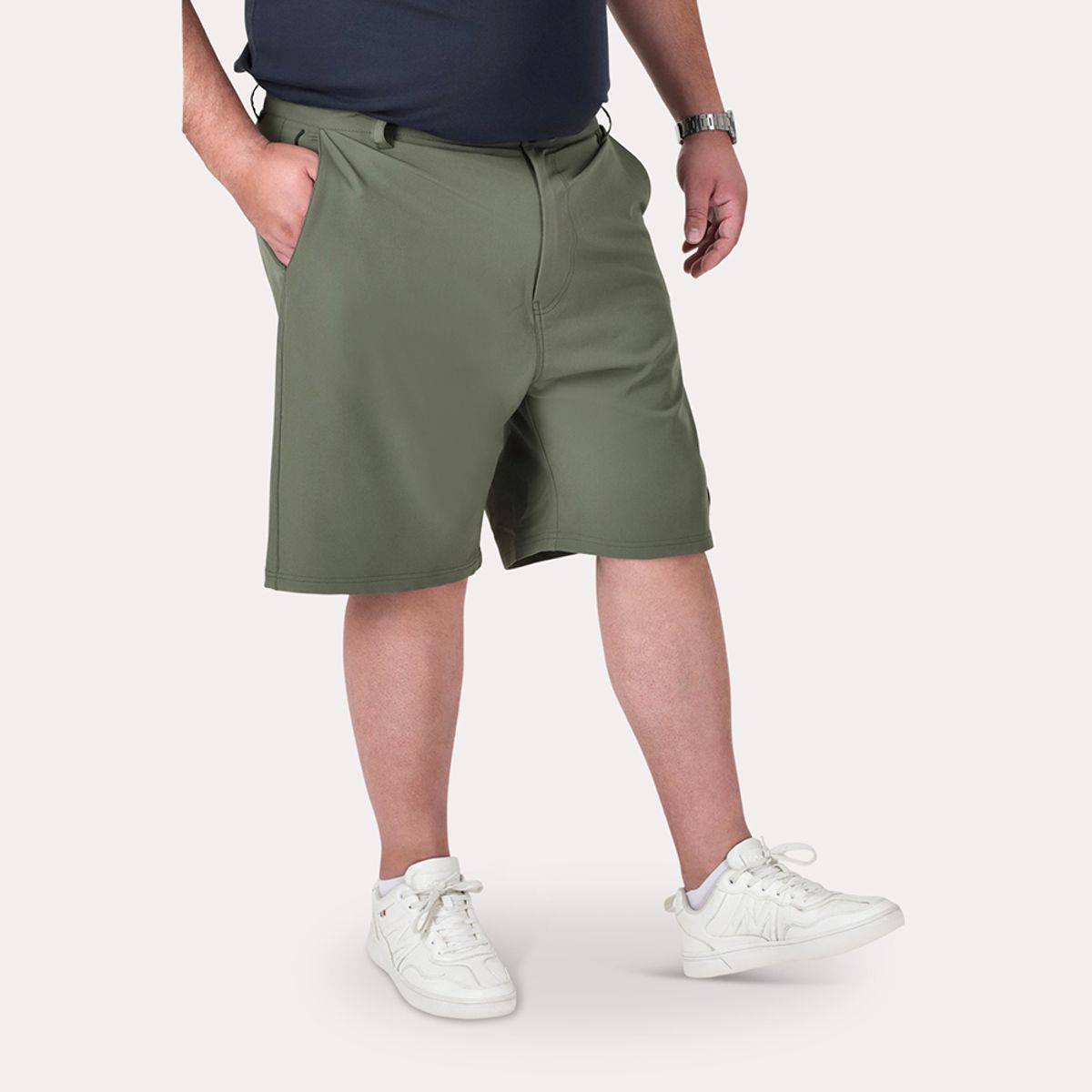 GANGSTER - Bermuda Elasticado Hall Negro Gangster