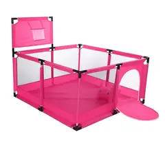 GENERICO - Corral Infantil 128cm con Aro de Básquet y Puerta Segura