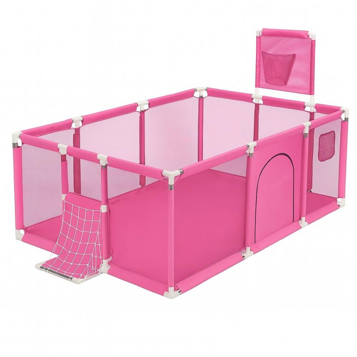 GENERICO - Corral Infantil 128cm con Aro de Básquet y Puerta Segura