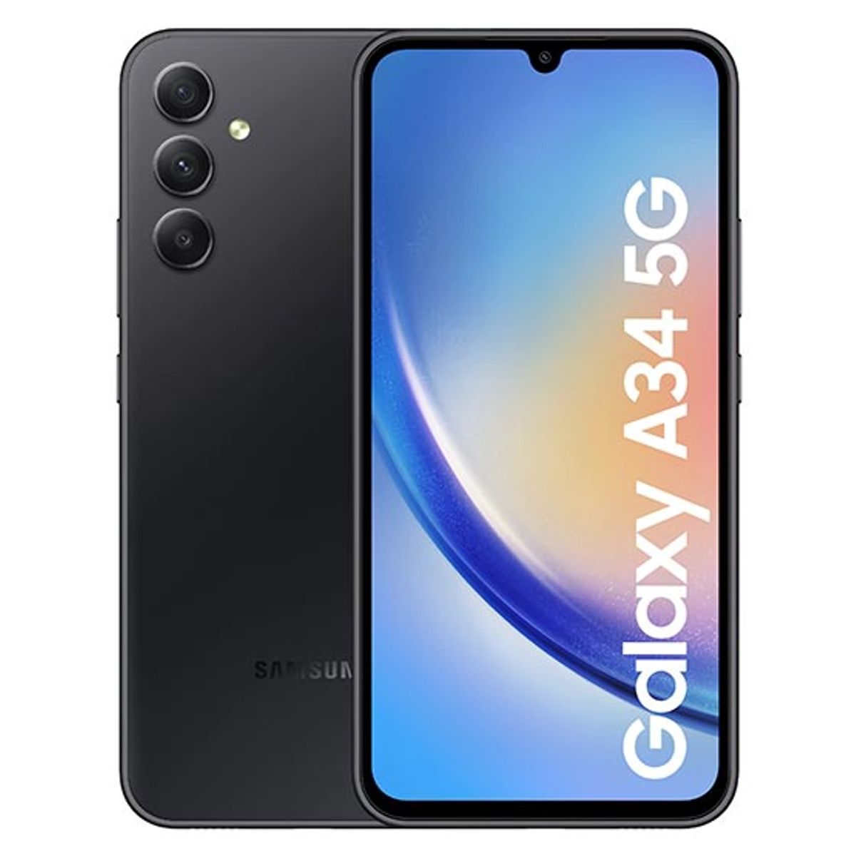 SAMSUNG - Samsung Galaxy A34 5G (128 GB / 6 GB RAM) – Pantalla AMOLED 120 Hz, Cámara 48 MP, Color Negro