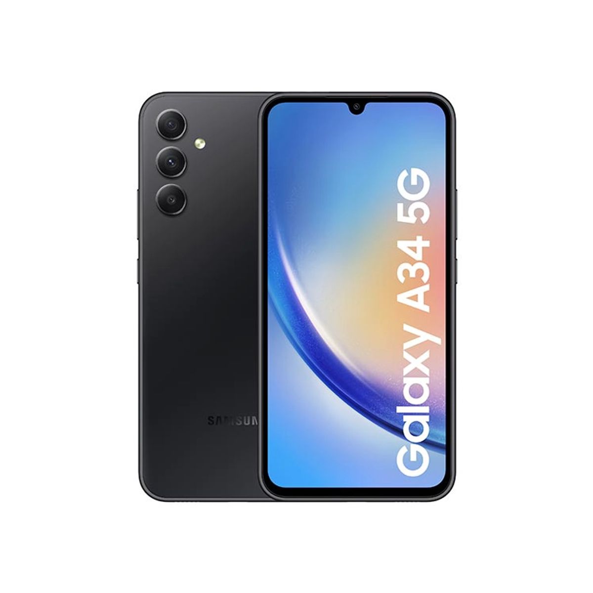 SAMSUNG - Samsung Galaxy A34 5G (128 GB / 6 GB RAM) – Pantalla AMOLED 120 Hz, Cámara 48 MP, Color Negro