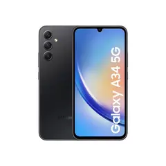 SAMSUNG - Galaxy A34 5G (128 GB / 6 GB RAM) – Pantalla AMOLED 120 Hz, Cámara 48 MP, Color Negro