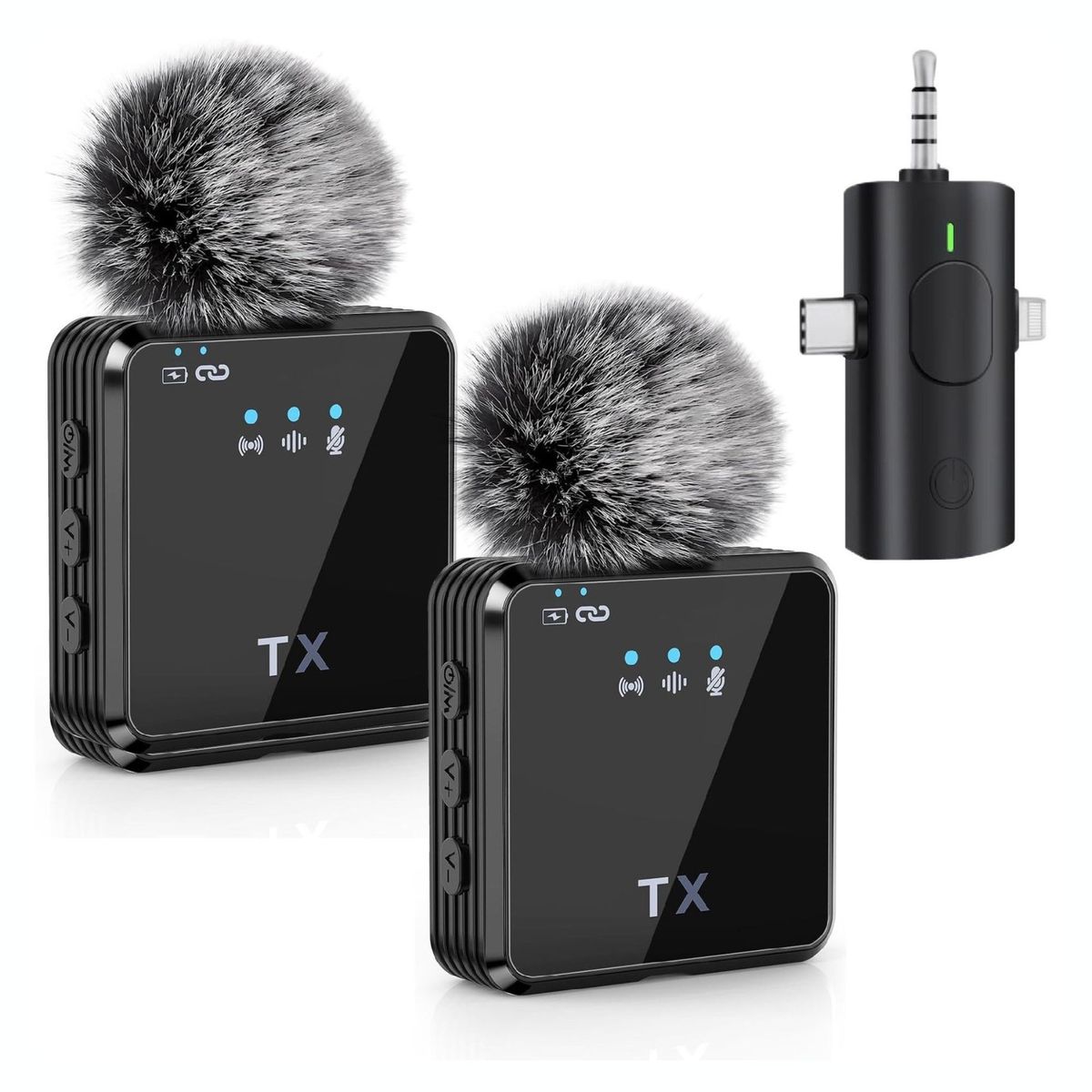 GENERICO - Micrófono inalámbrico F11 3x1 para iPhone Android y cámara Profesional