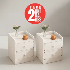 CASA BELLA - PACK 2 VELADOR MESITA 3 NIVELES 2 CAJONES TIENDA EL GARAGE ZT2