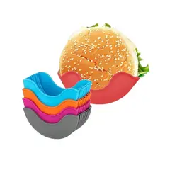GENERICO - Soporte Silicona Molde Hamburguesas Donas Sándwich Sin Bpa