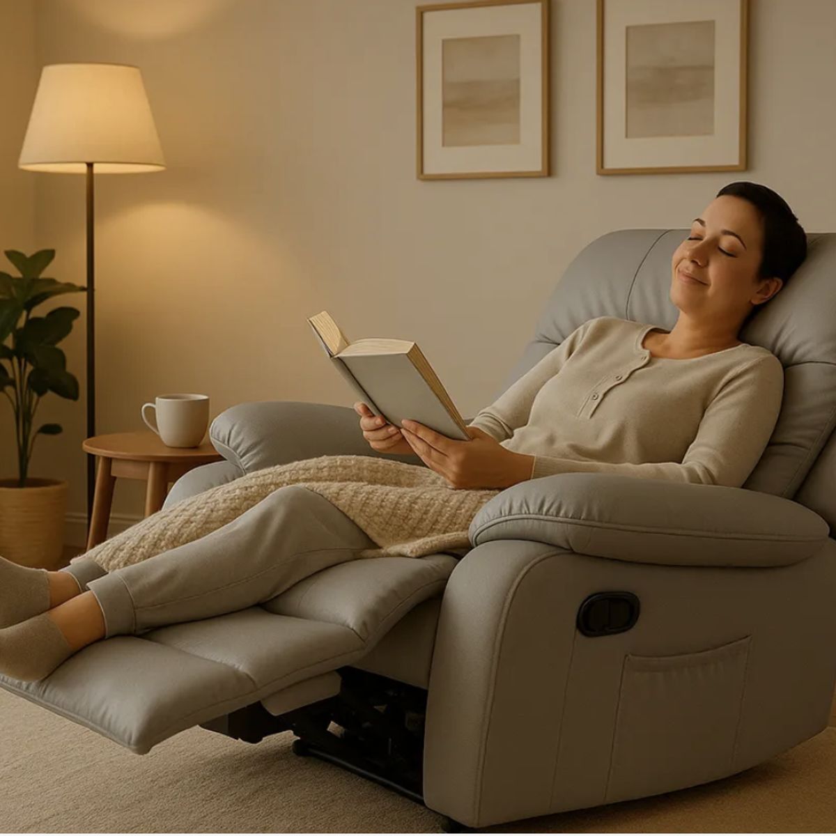 HOMER OUTDOOR - berger comodo sillon reclinable masaje y calefacción hecho en cuero pu