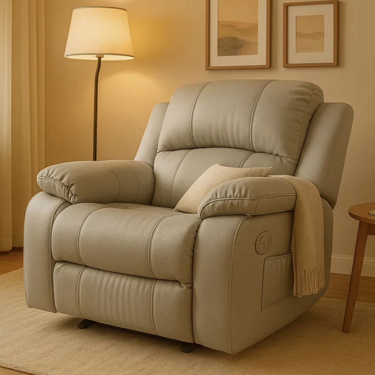 HOMER OUTDOOR - berger comodo sillon reclinable masaje y calefacción hecho en cuero pu