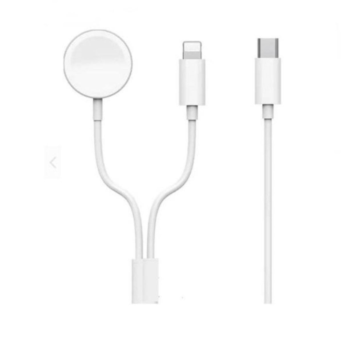 GENERICO - Cable 2 en 1 Cable cargador inalámbrico para Reloj  IWatch Iphone