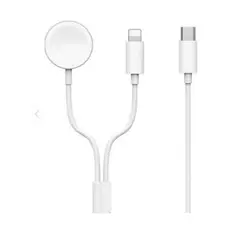 GENERICO - Cable 2 en 1 Cable cargador inalámbrico para Reloj IWatch Iphone