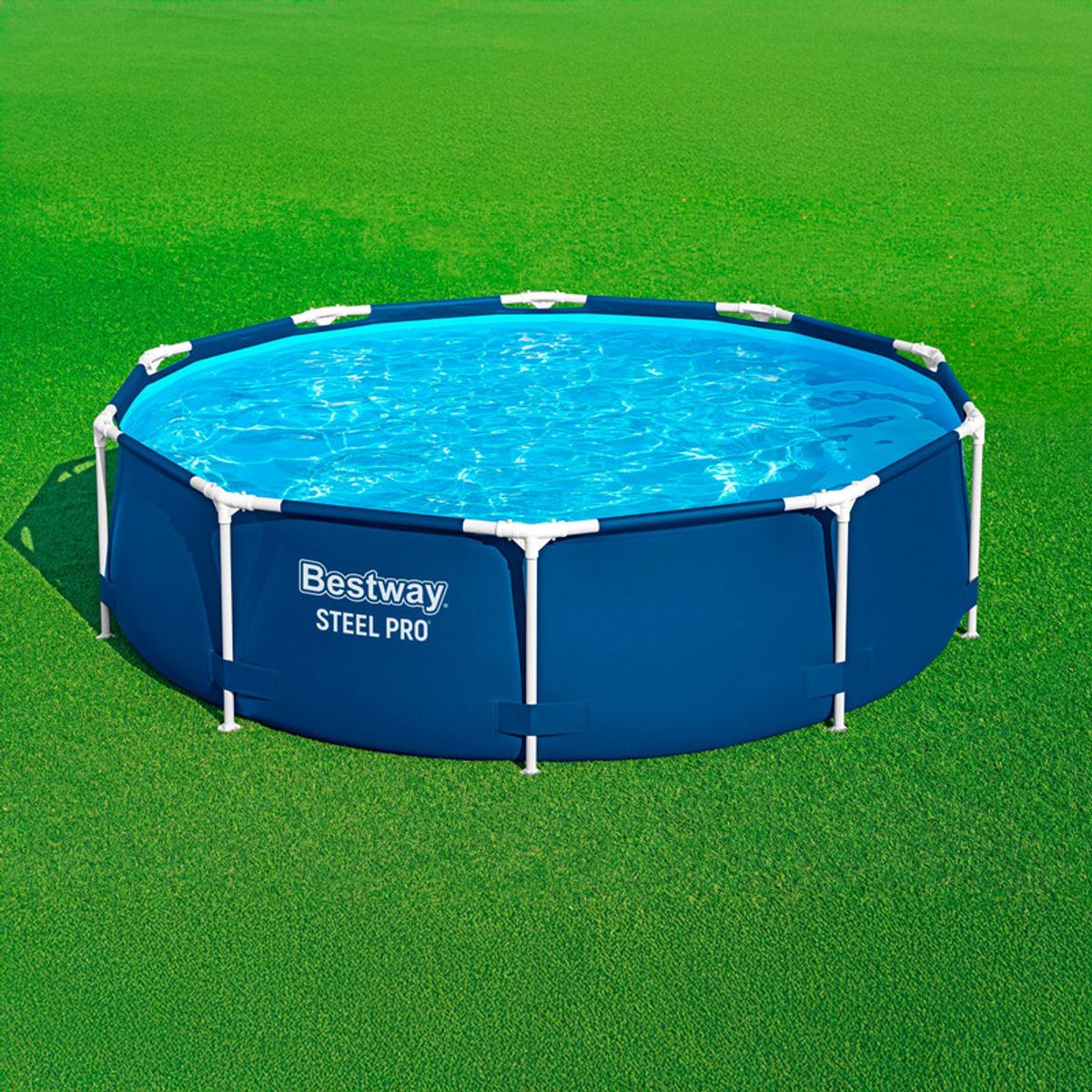 BESTWAY - Piscina estructural redonda 305x76 cm azul Steel pro Bestway