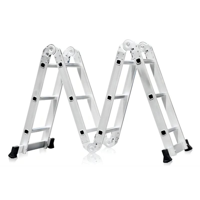 GENERICO - Escalera multifuncional 12 peldaños Uzafix color gris