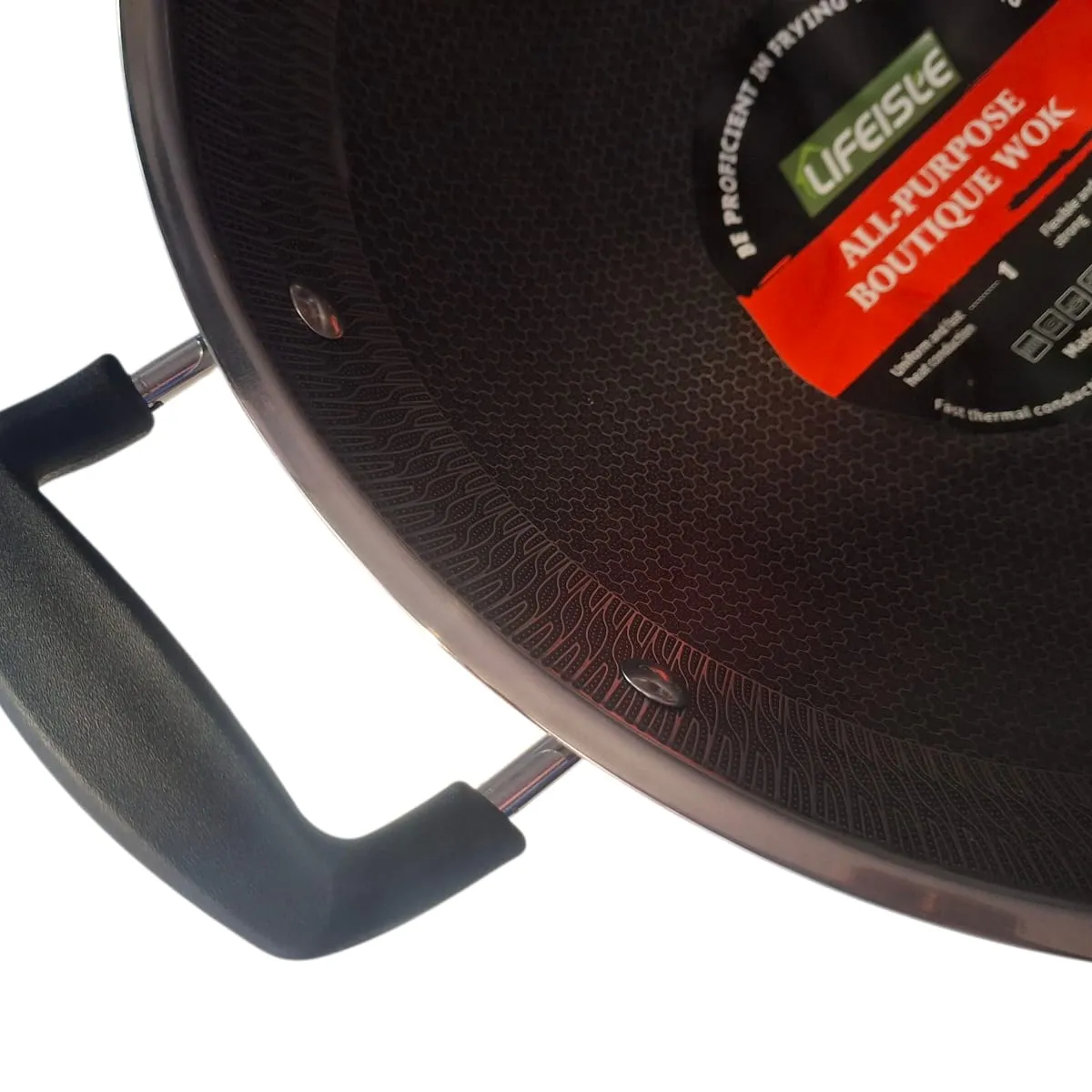 GENERICO - Disco Wok Chino Antiadherente Con Manillas 44cm
