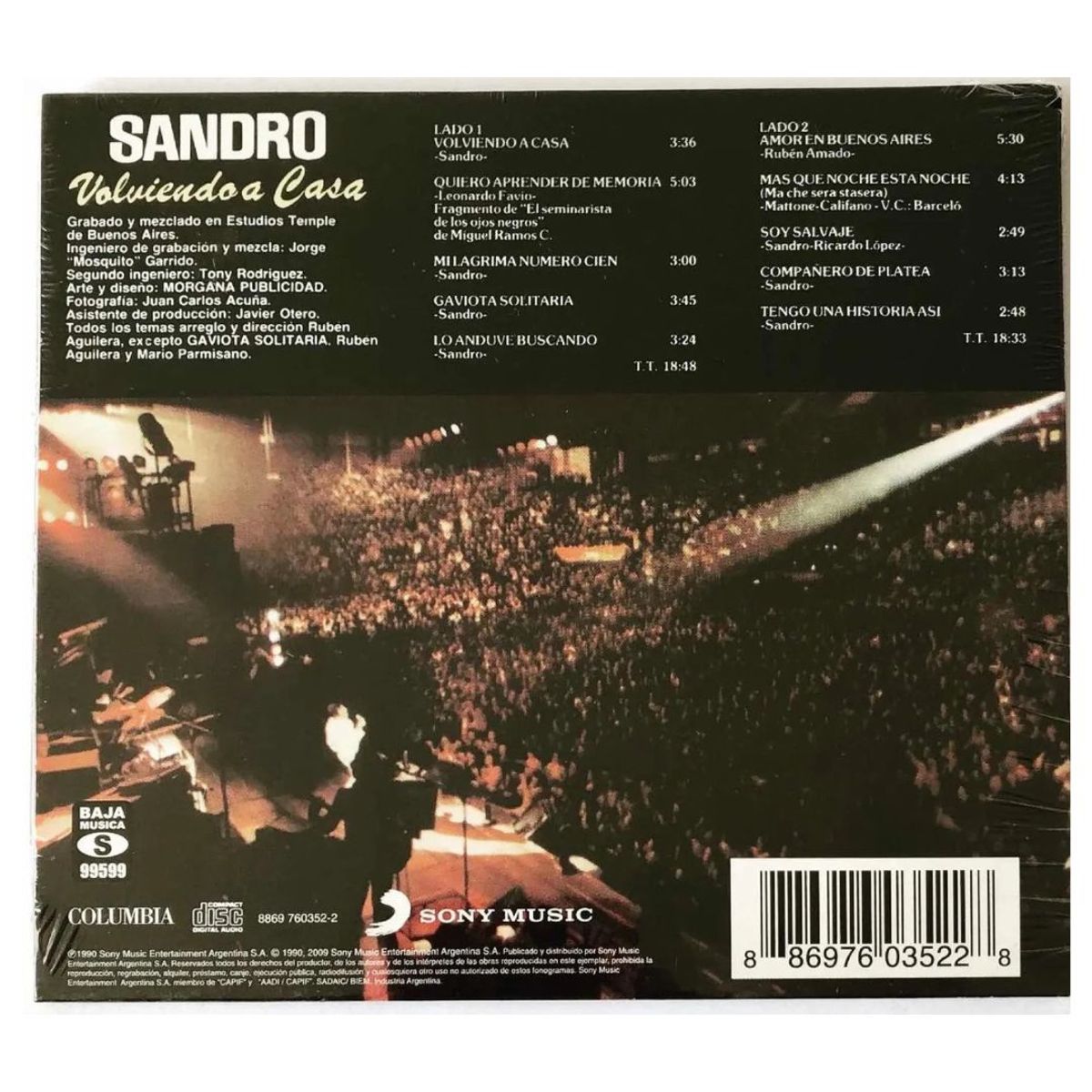 GENERICO - SANDRO - VOLVIENDO A CASA (DIGIPACK) / CD