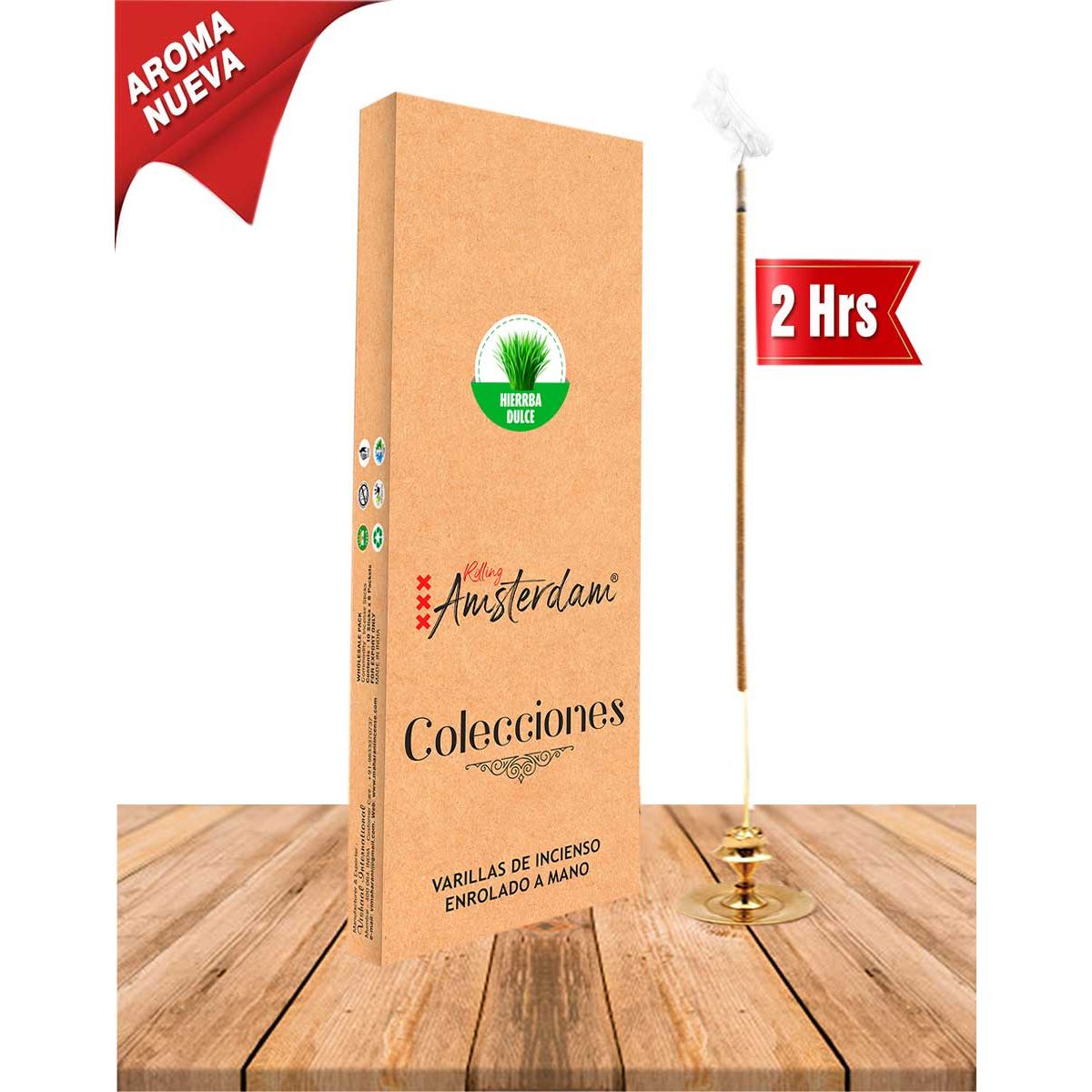 GENERICO - Incienso Jardin Rolling Amsterdam 41 Cm Hierba Dulce
