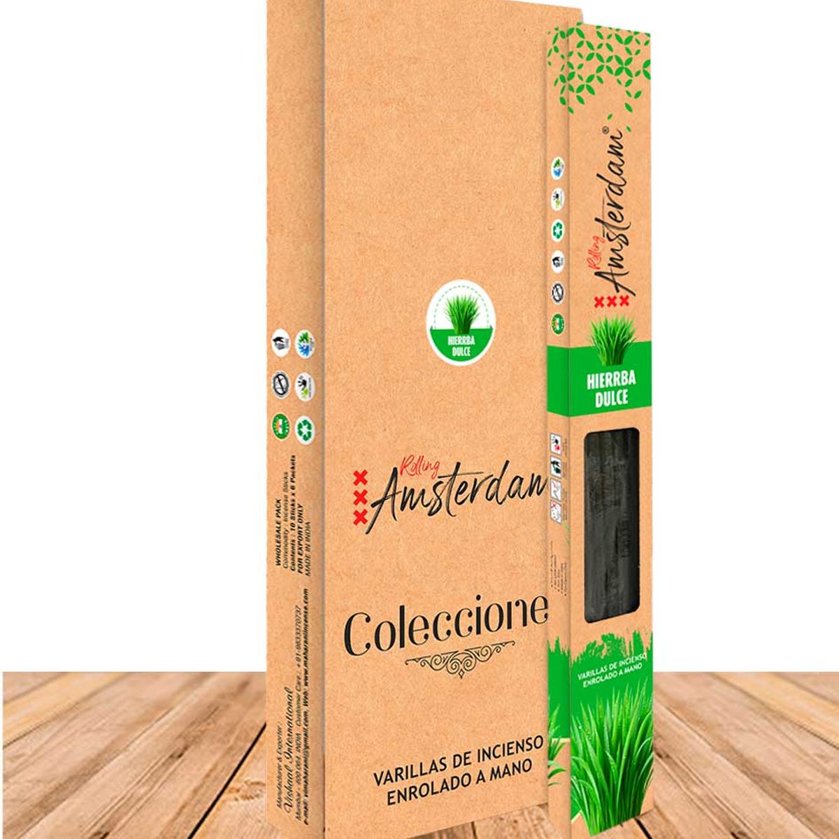 GENERICO - Incienso Jardin Rolling Amsterdam 41 Cm Hierba Dulce