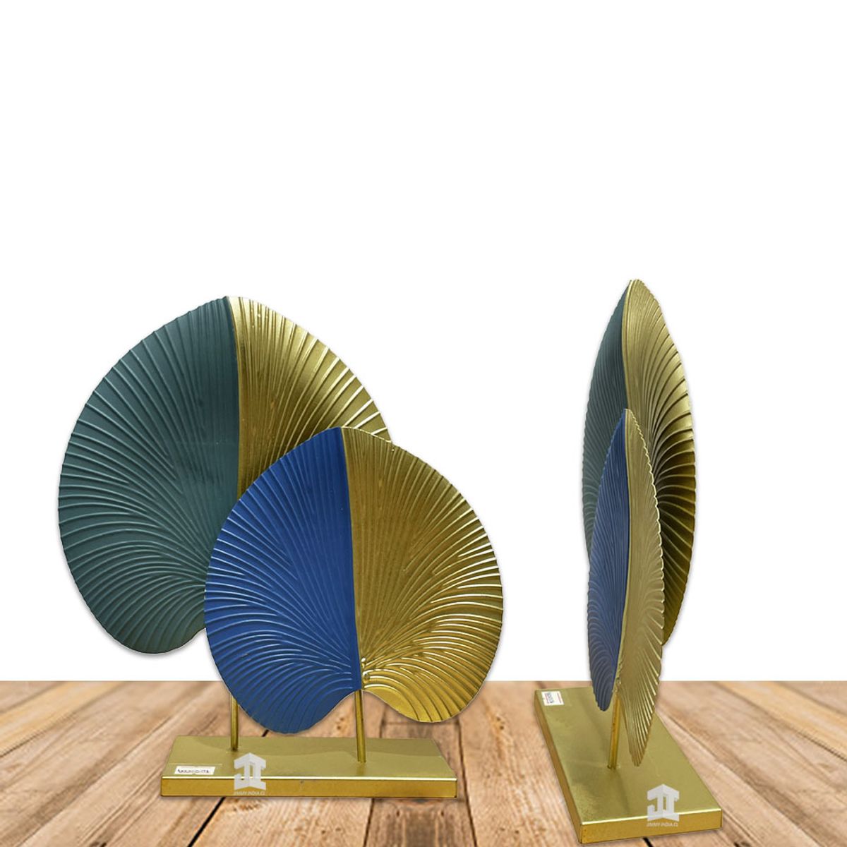 GENERICO - Figura Metal Hojas con Base JI23-454
