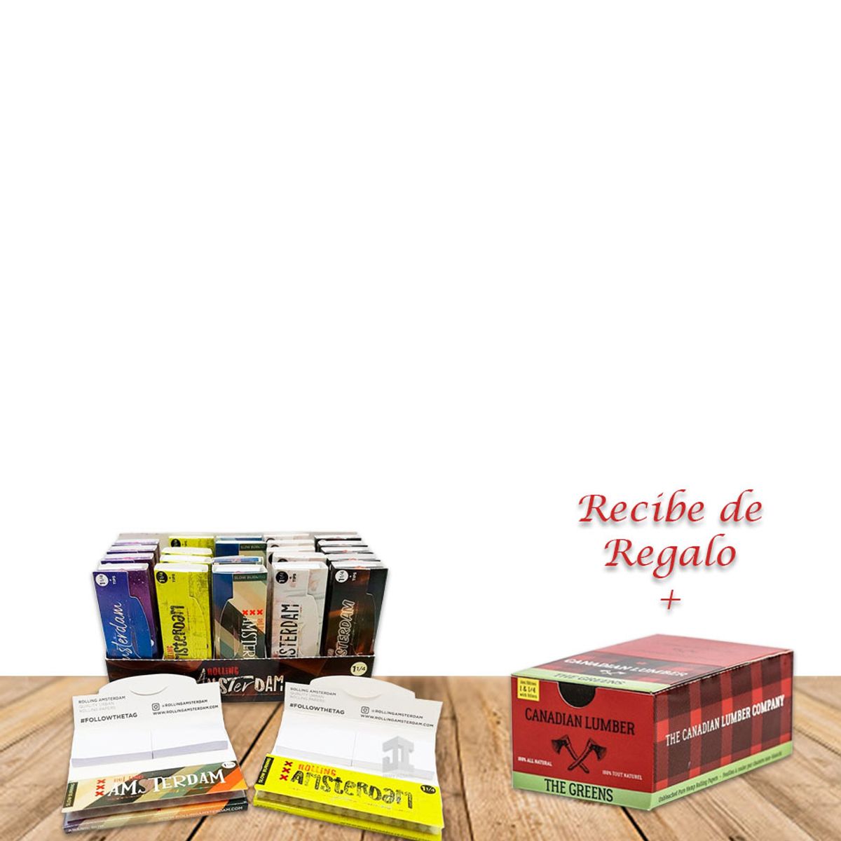 GENERICO - Papel Amsterdam Urban 1 1/4 + Regalo Papel Canadian 