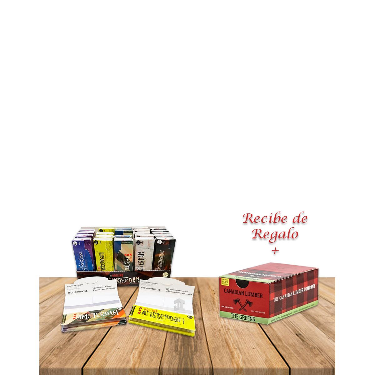 GENERICO - Papel Amsterdam Urban 1 1/4 + Regalo Papel Canadian 