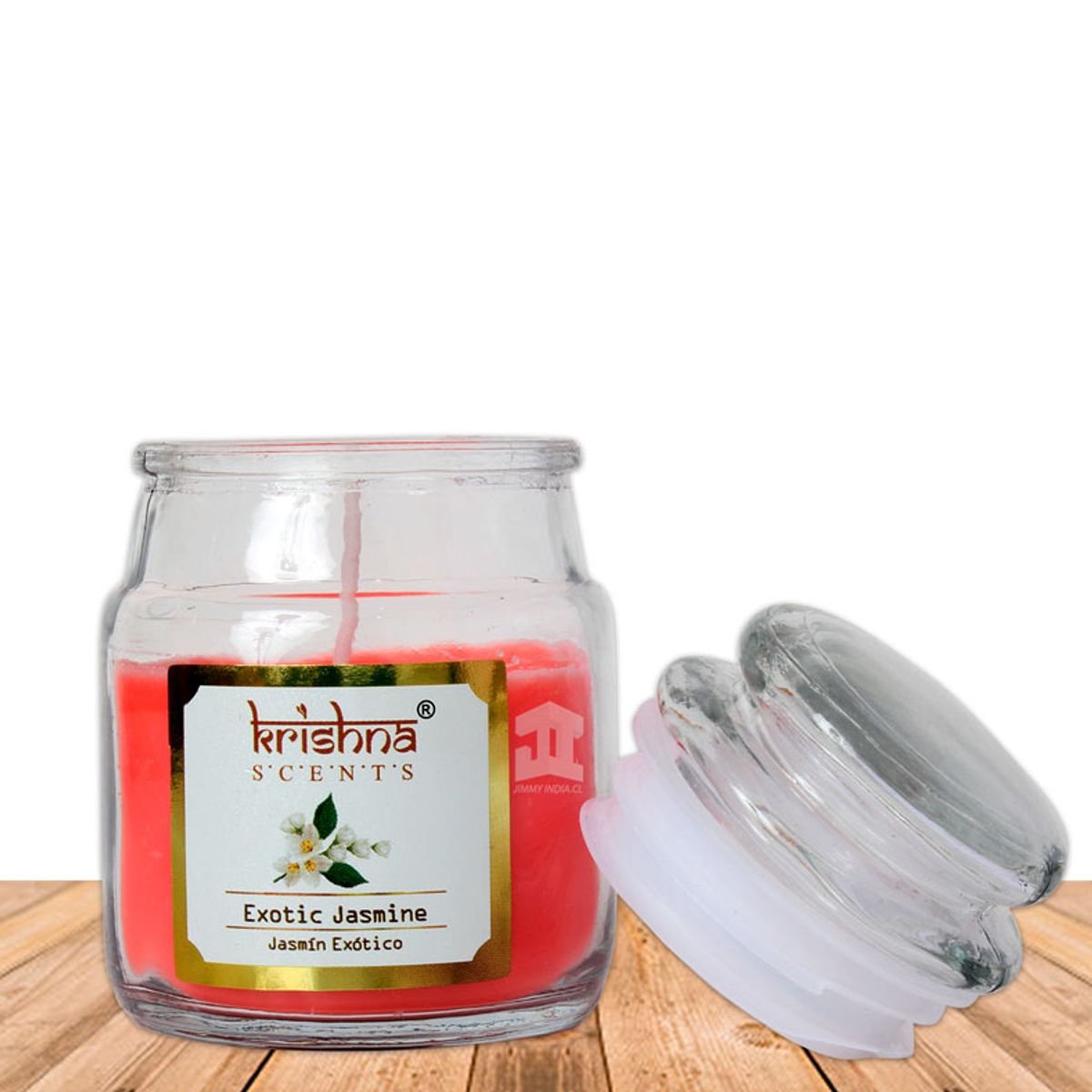 GENERICO - Vela vidrio krishna aroma Jazmín 75 grs