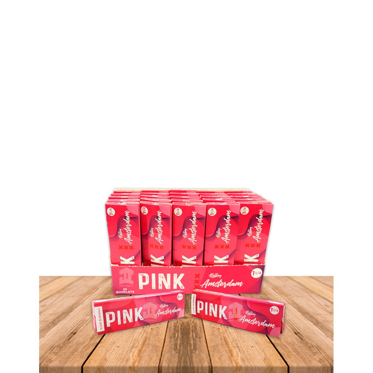 GENERICO - Papel Amsterdam  PINK 1 1/4 ( EXTRA FINO ) 