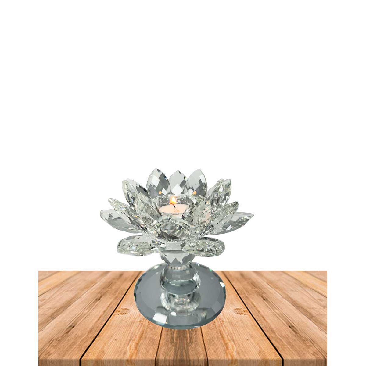 GENERICO - Porta vela Flor de loto 13cm JI23-153