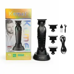 KEMEI - Maquina Trimmer Patillera 2299 Con Base De Carga Negro