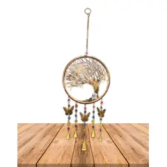 GENERICO - Campana De Viento Árbol 3 Mariposas 10" VDQ20-123