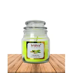 GENERICO - Vela vidrio krishna aroma Limón 75 grs