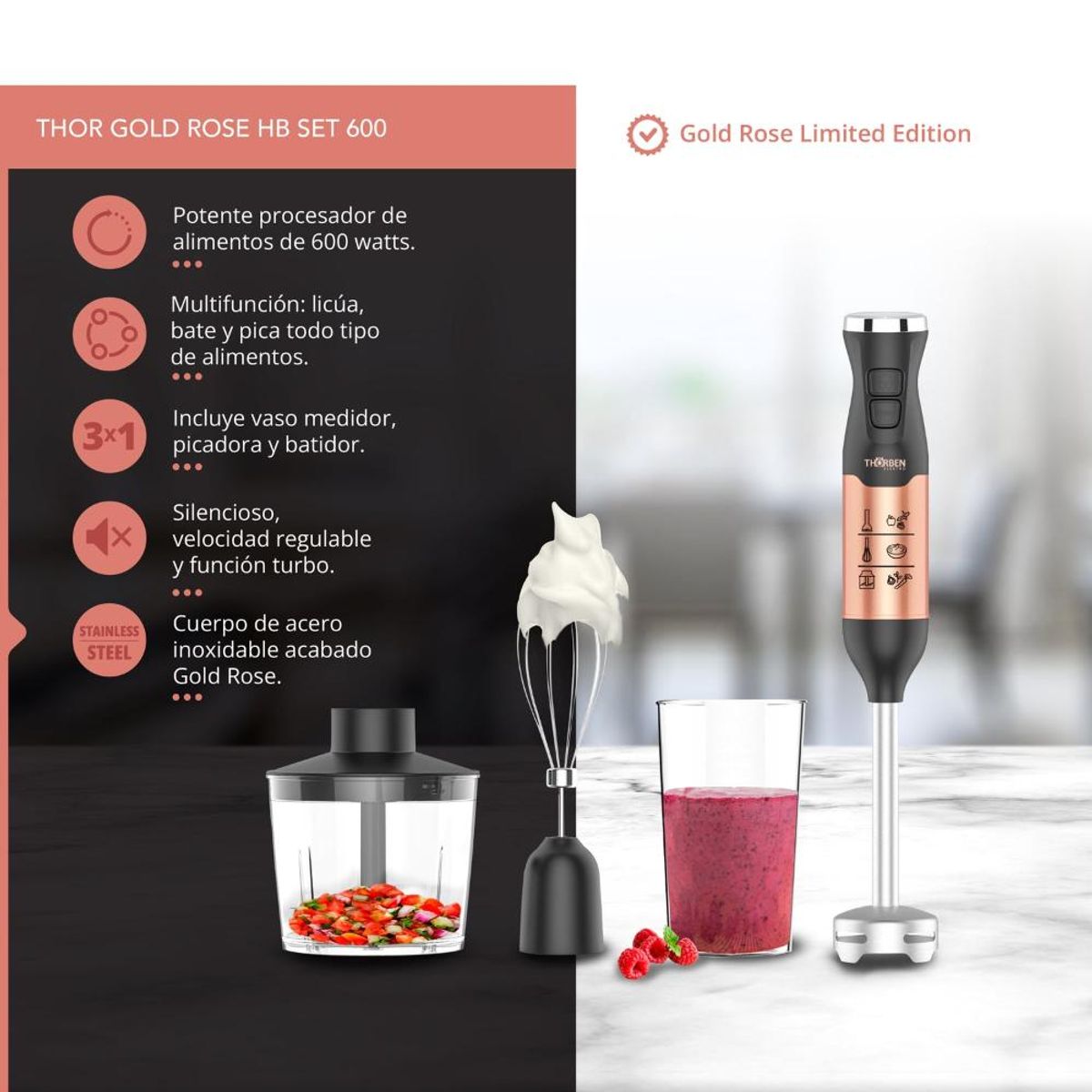 THORBEN - MINI PIMMER THORBEN THOR GOLD ROSE 3 ACC 600W