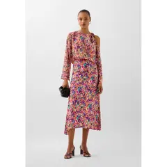 SCALPERS - FALDA ESTAMPADA FRUNCIDO