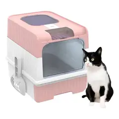 GENERICO - Baño Sanitario Arenero para Gato Cerrado Rosa