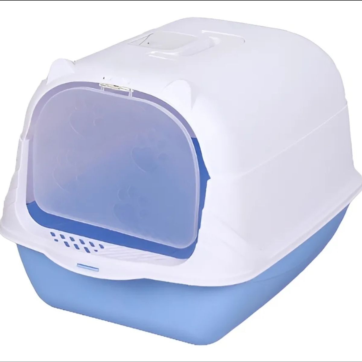 GENERICO - Arenero para Gato Baño Sanitario Cerrado Azul