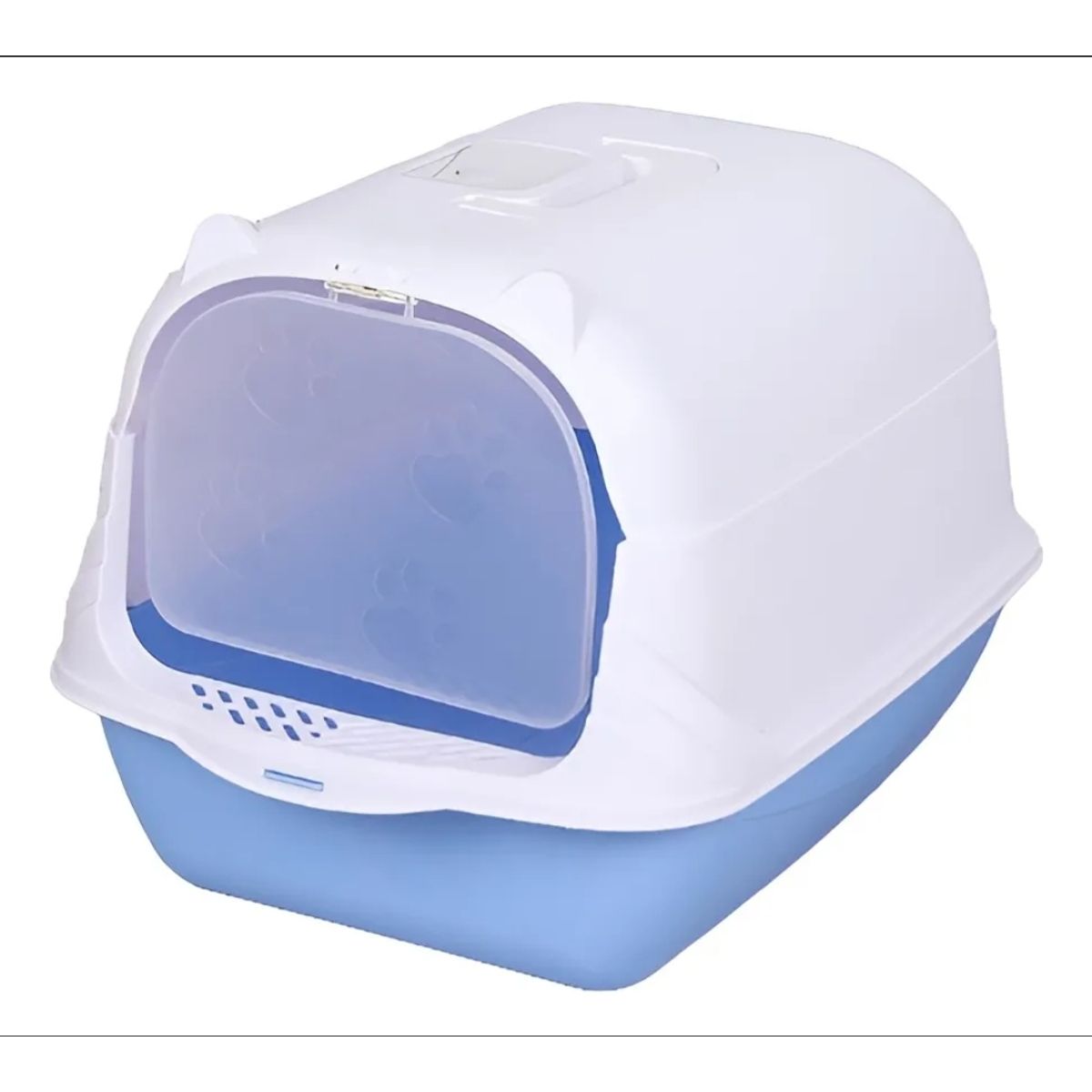 GENERICO - Arenero para Gato Baño Sanitario Cerrado Azul