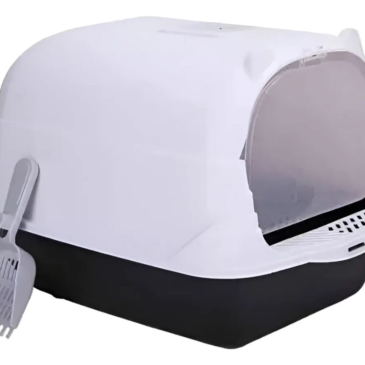 GENERICO - Arenero para Gato Baño Sanitario Cerrado Negro