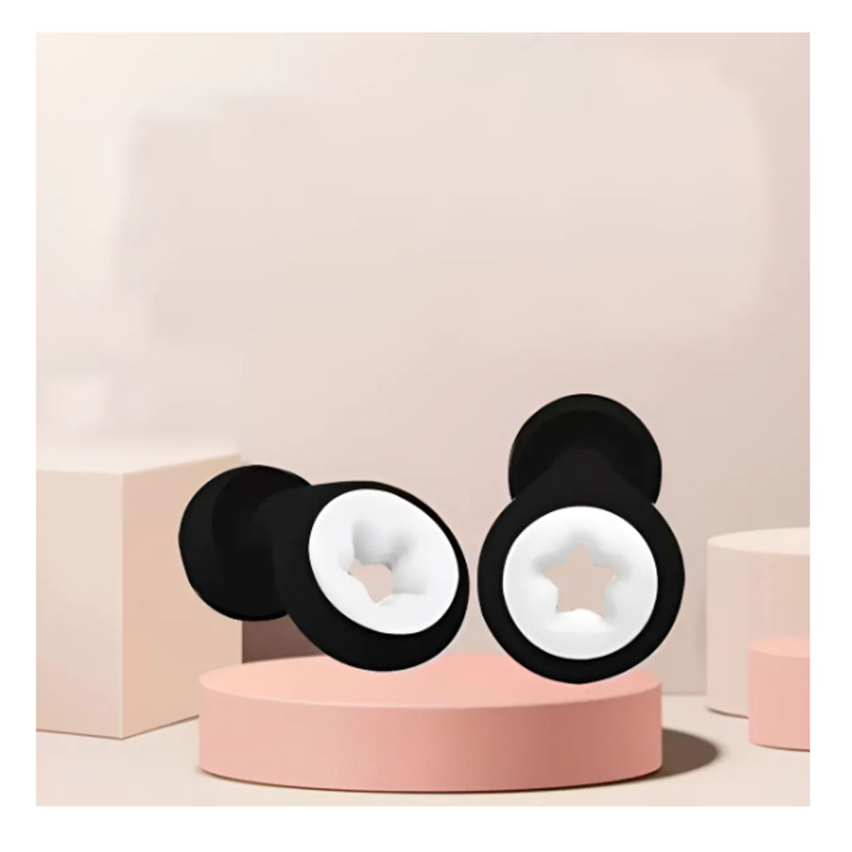 GENERICO - Tapones De Reutilizables Para Dormir Para Reducir El Ruido NEGRO CON BLANCO